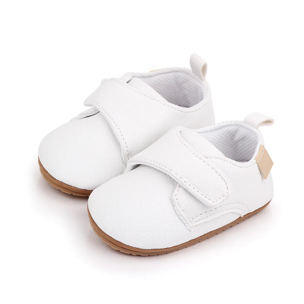 Image of Baby Retro Strapped Slip-On in White from Baby Booties Boutique