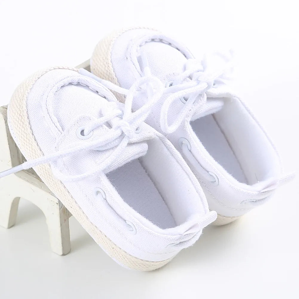 Image of First Walkers Boat Shoes in white from Baby Booties Boutique