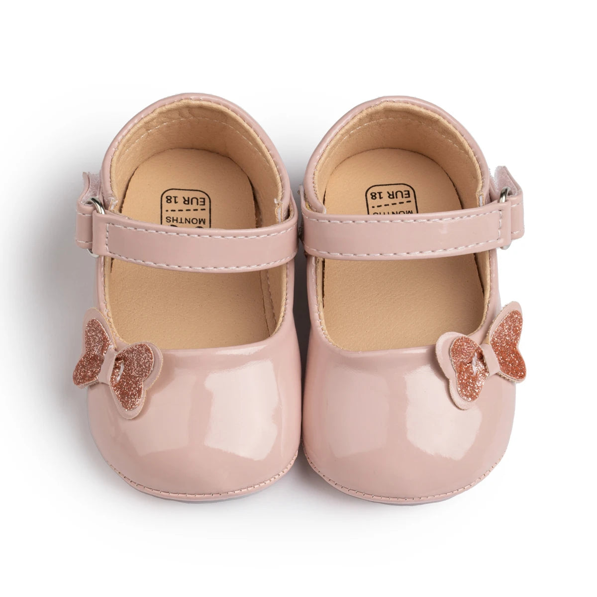 Image of Princess Bows Baby Shoes in pink from Baby Booties Boutique