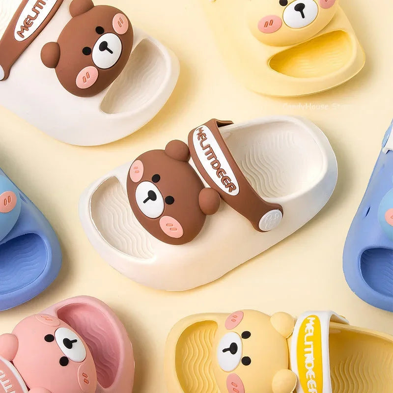 Image of Cute Summer Bear Sandals in various colors from Baby Booties Boutique