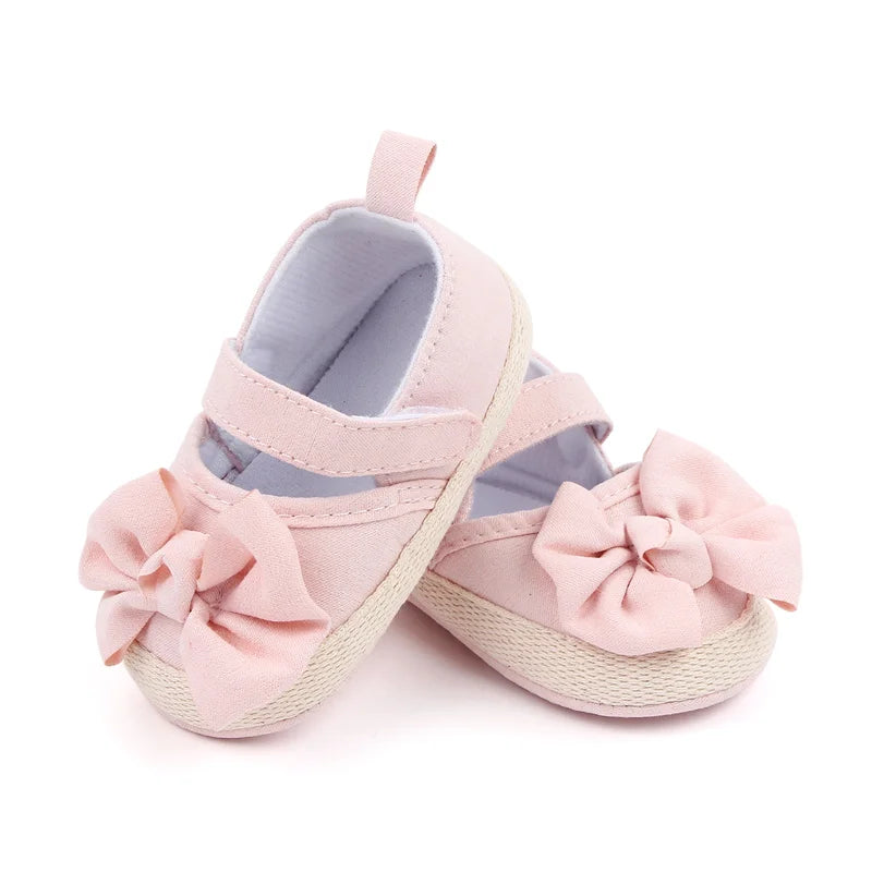 Image of Baby Espadrille Flats in Pink from Baby Booties Boutique