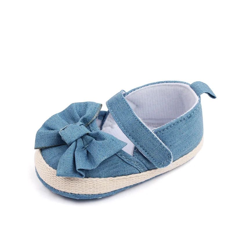 Image of Baby Espadrille Flats in Denim from Baby Booties Boutique