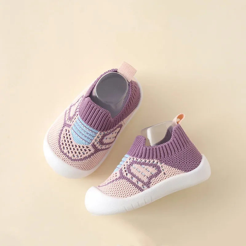 Image of Breathable 2-Tone Mesh Slip-Ons in Purple/Pink from Baby Booties Boutique