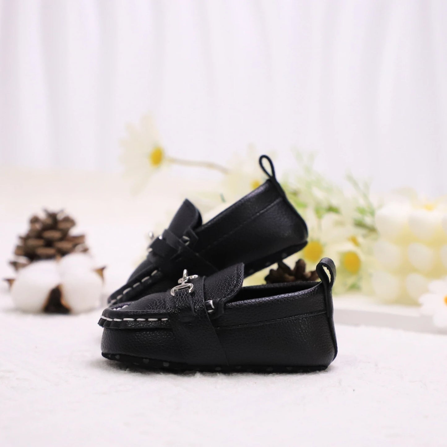 Image of First Walker Slip-on Loafers in black from Baby Booties Boutique