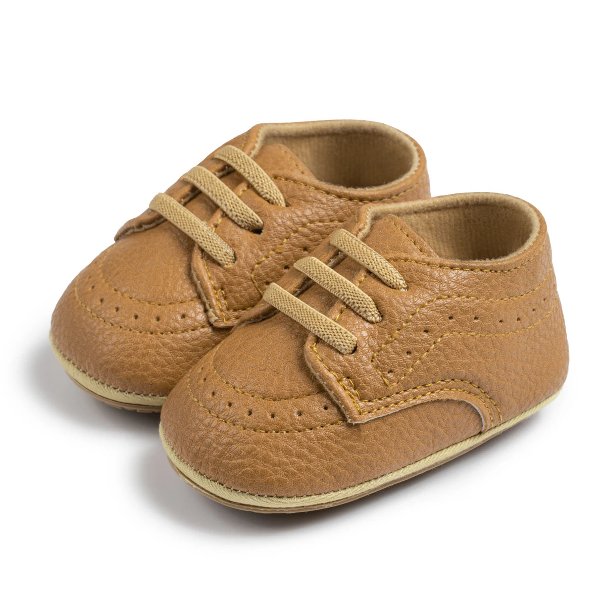 Image of Baby Derby Booties in Brown from Baby Booties Boutique