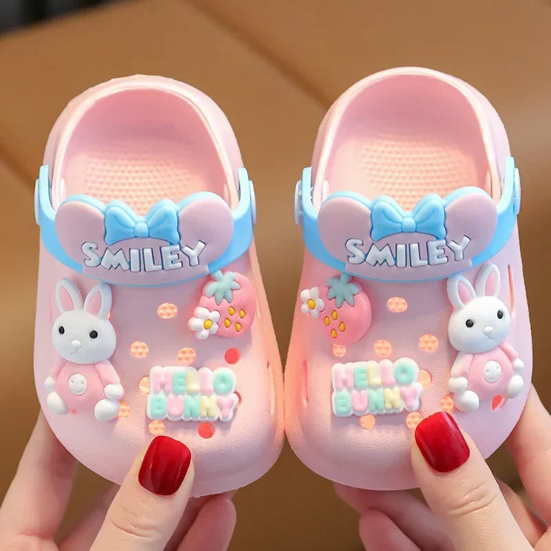 Image of Cartoon Summer Sandals in pink from Baby Booties Boutique