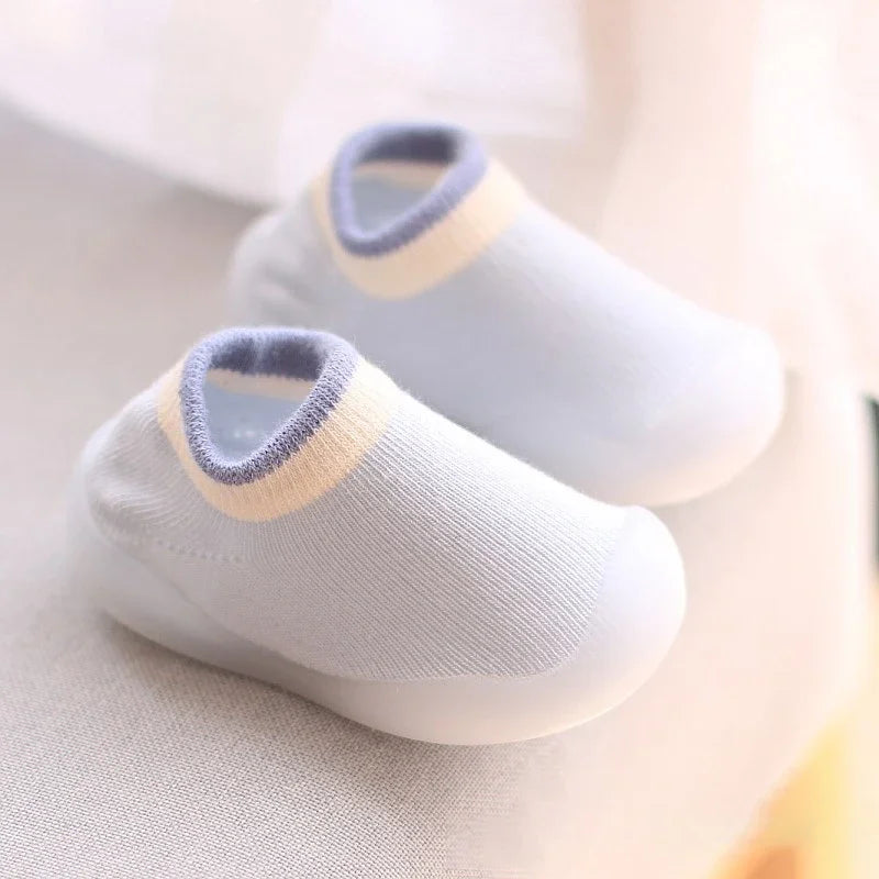 Image of Baby Pastel Sock Shoes in Celeste Blue from Baby Booties Boutique