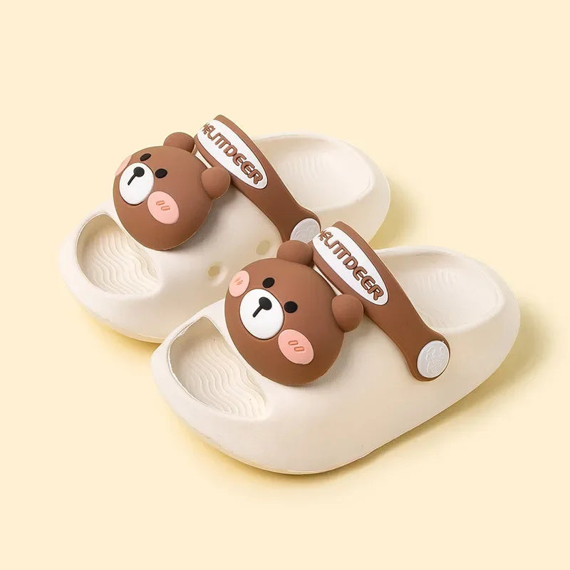 Image of Cute Summer Bear Sandals in white from Baby Booties Boutique