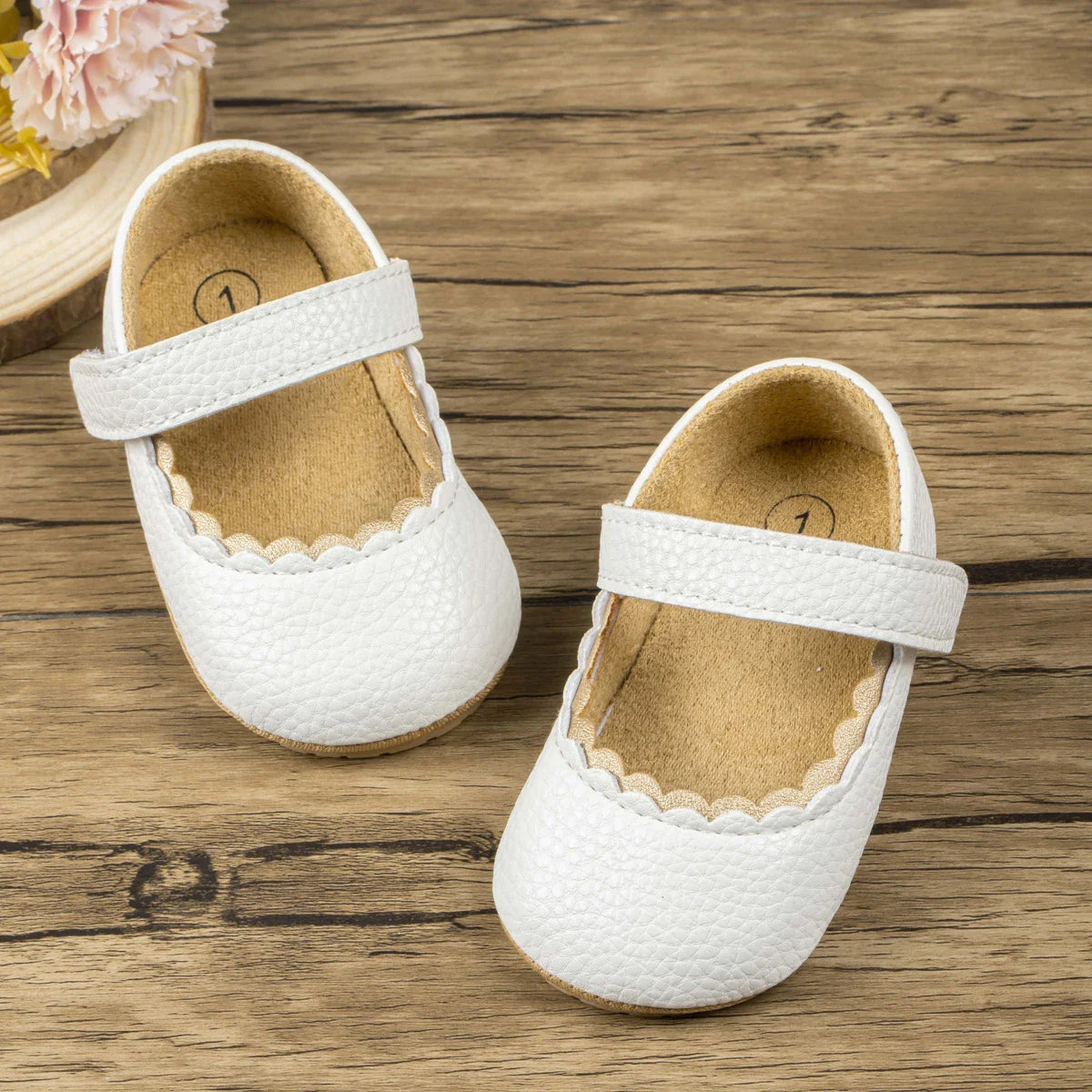 Image of Mary Jane Dress Shoes in white from Baby Booties Boutique