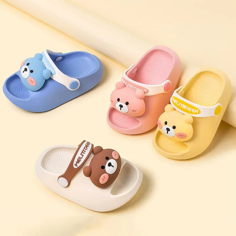 Image of Cute Summer Bear Sandals in various colors from Baby Booties Boutique