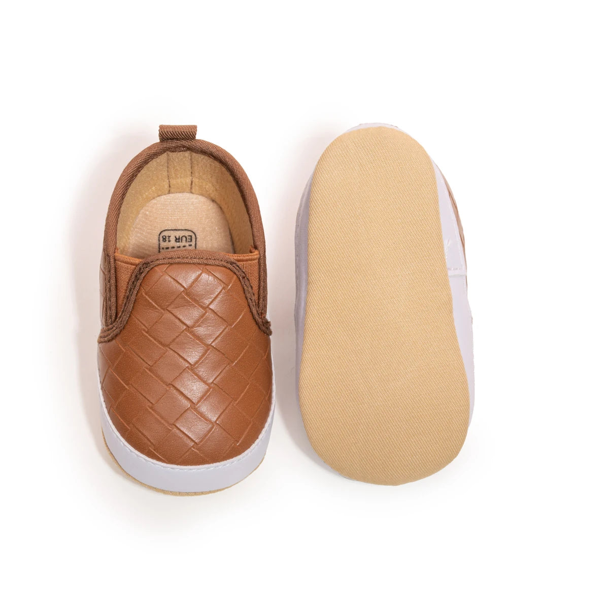 Image of Casual Slip-On Sneakers in brown from Baby Booties Boutique