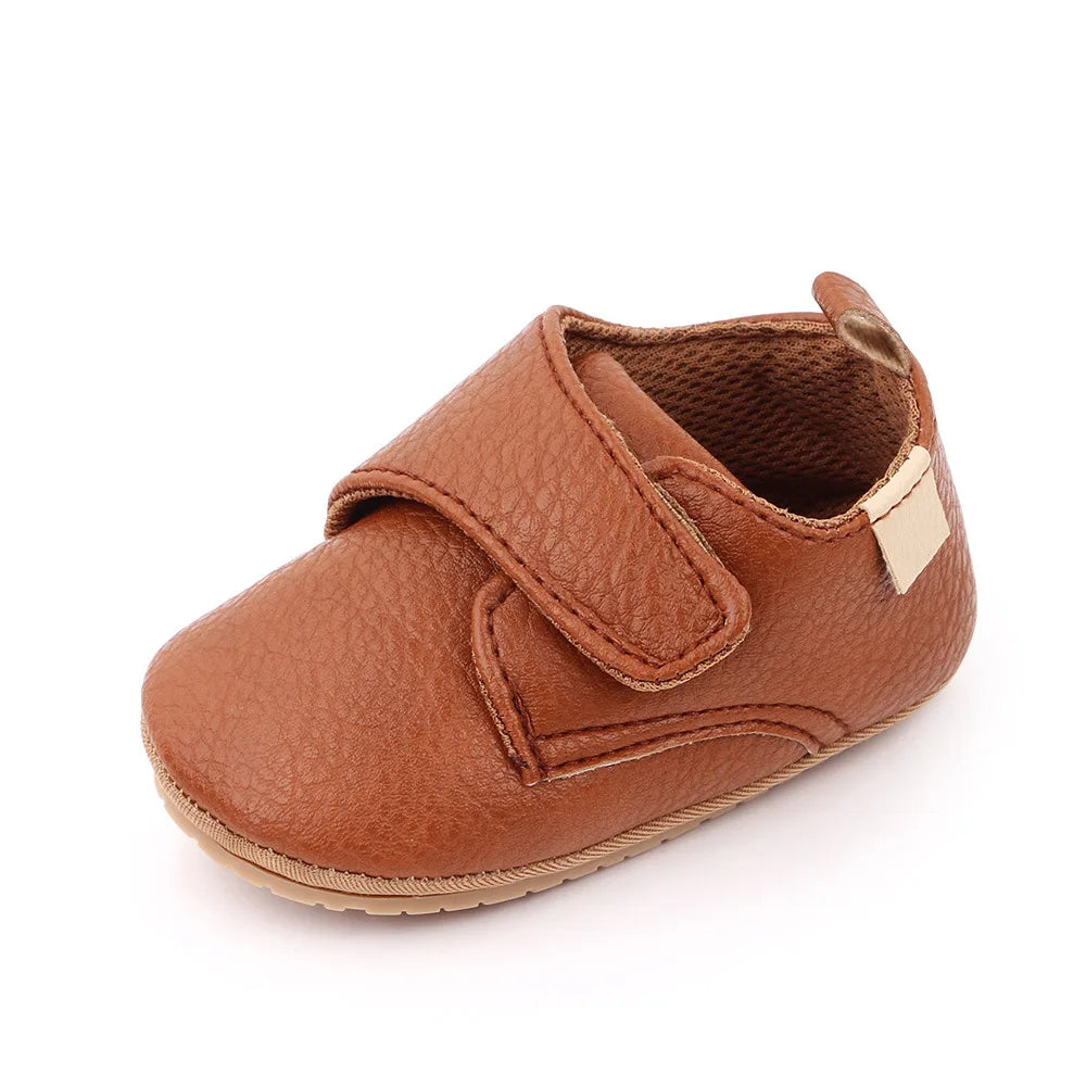 Image of Baby Retro Strapped Slip-On in brown from Baby Booties Boutique