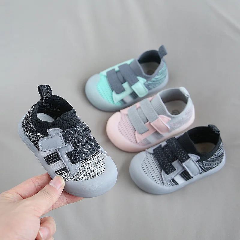 Image of 2-Tone Mesh Flex Sneakers in various colors from Baby Booties Boutique