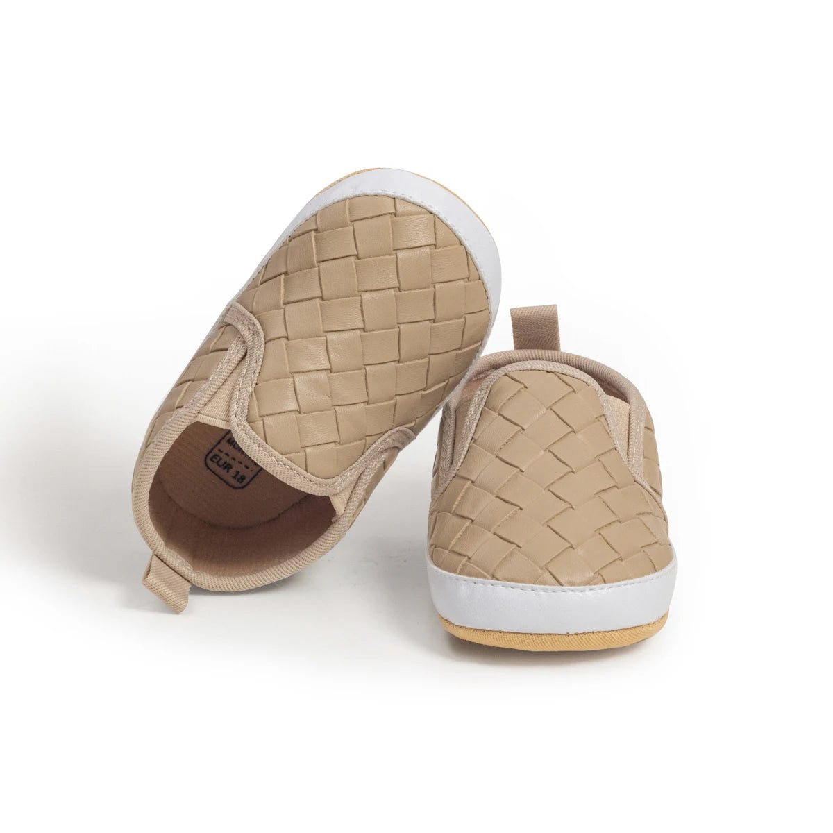 Image of Casual Slip-On Sneakers in beige from Baby Booties Boutique