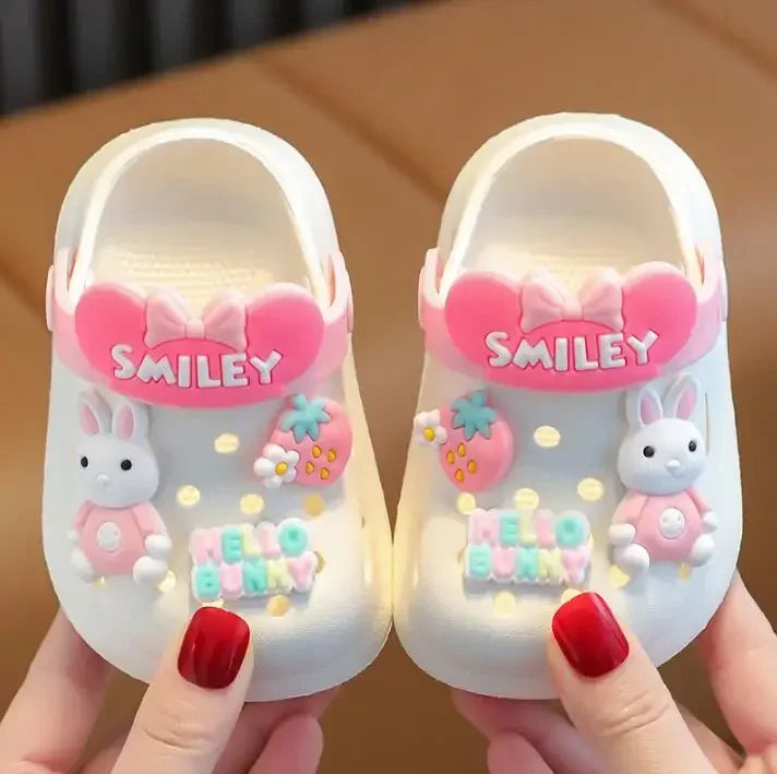 Image of Cartoon Summer Sandals in white from Baby Booties Boutique