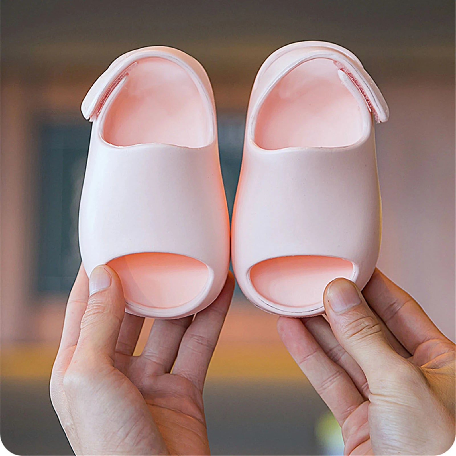 Image of Summer Solid Color Baby Sandals in pink from Baby Booties Boutique