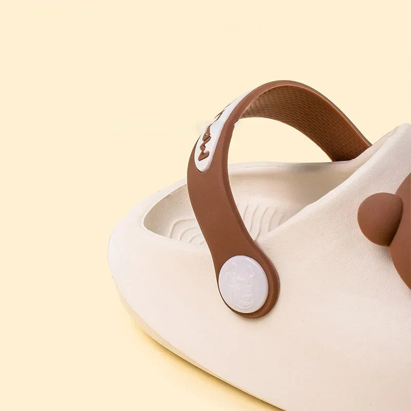 Image of Cute Summer Bear Sandals in white from Baby Booties Boutique