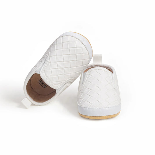 Image of Casual Slip-On Sneakers in white from Baby Booties Boutique