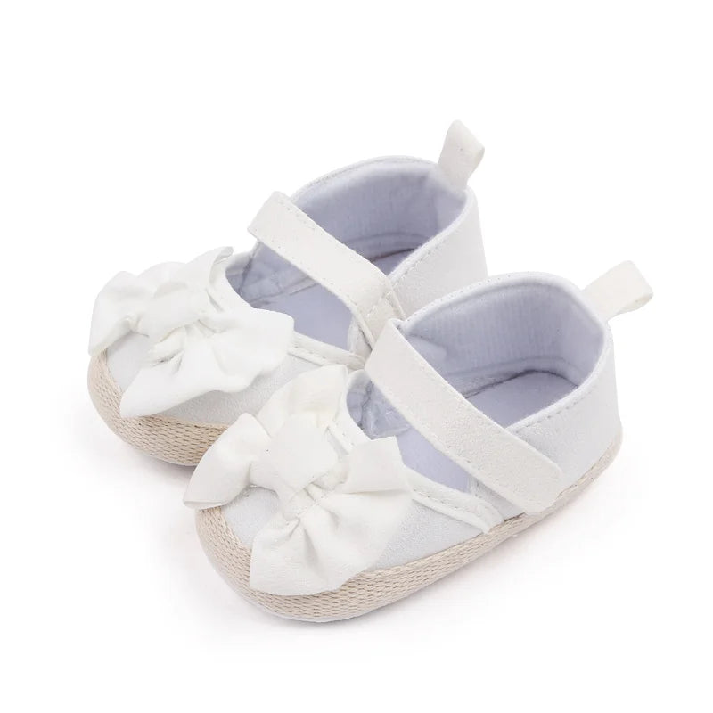 Image of Baby Espadrille Flats in White from Baby Booties Boutique