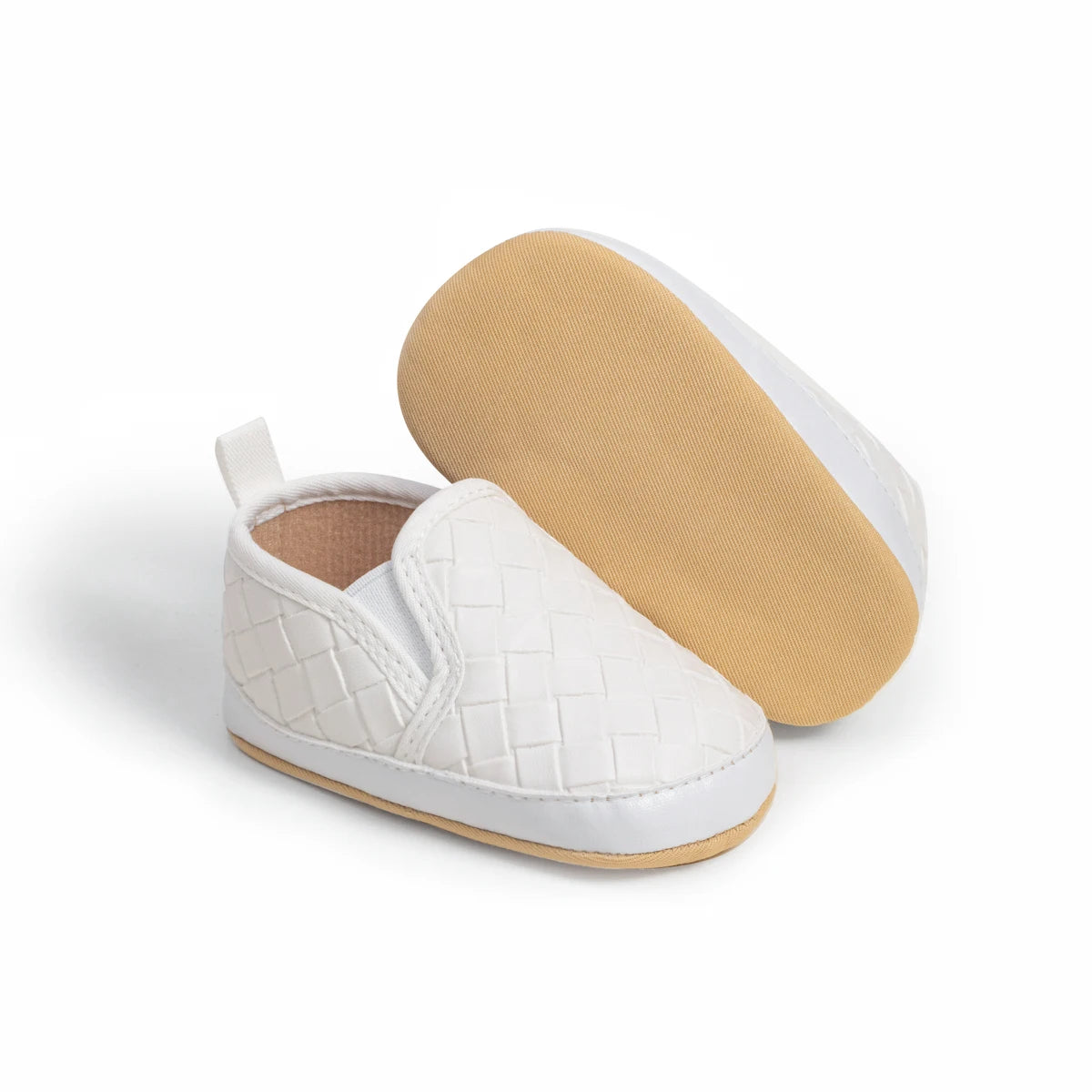 Image of Casual Slip-On Sneakers in white from Baby Booties Boutique