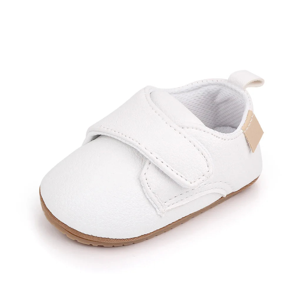 Image of Baby Retro Strapped Slip-On in white from Baby Booties Boutique