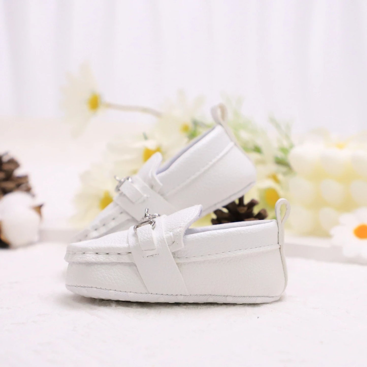 Image of First Walker Slip-on Loafers in white from Baby Booties Boutique