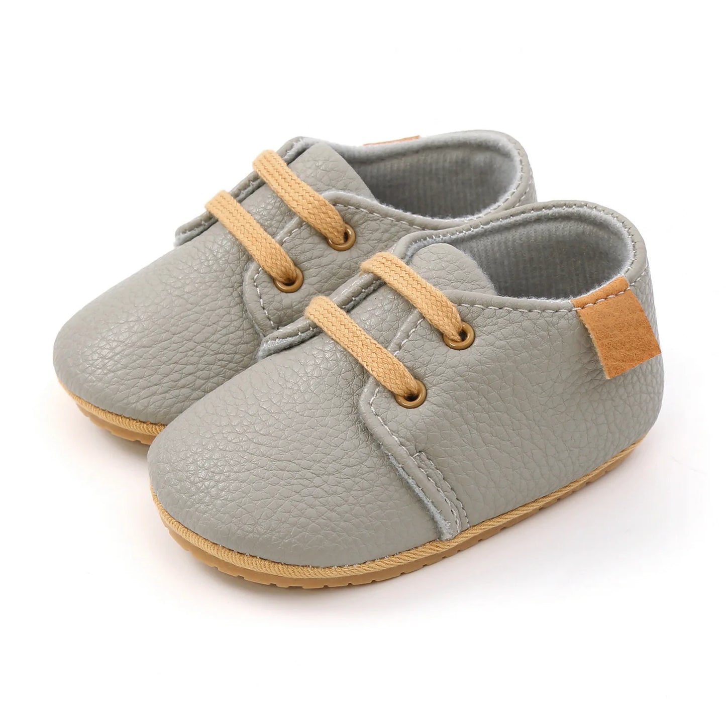 Image of Baby Retro Laced Sneakers in Grey from Baby Booties Boutique