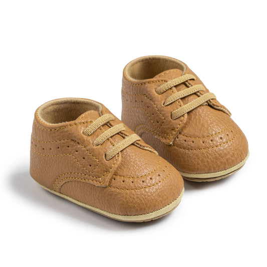 Image of Baby Derby Booties in Brown from Baby Booties Boutique