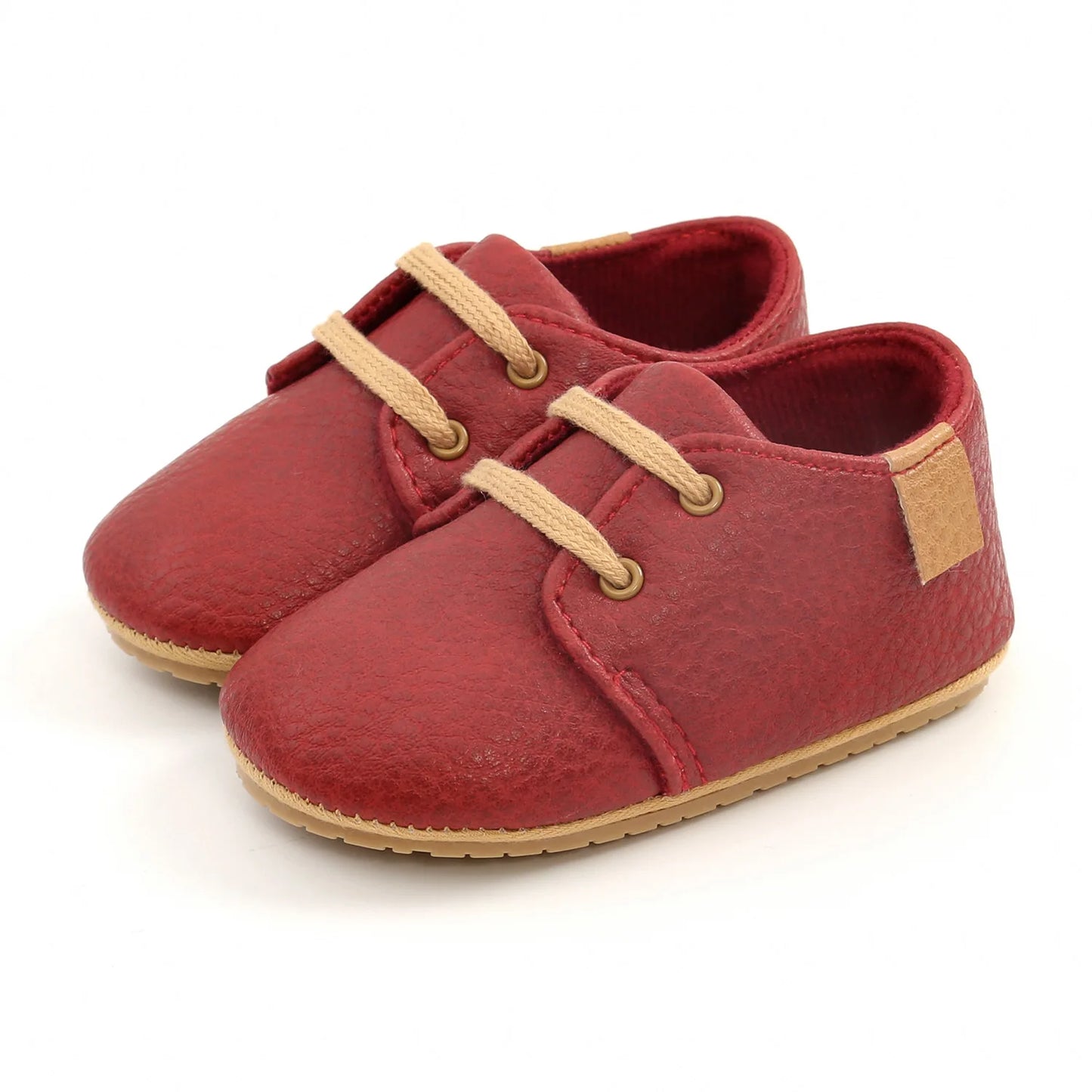 Image of Baby Retro Laced Sneakers in Red from Baby Booties Boutique